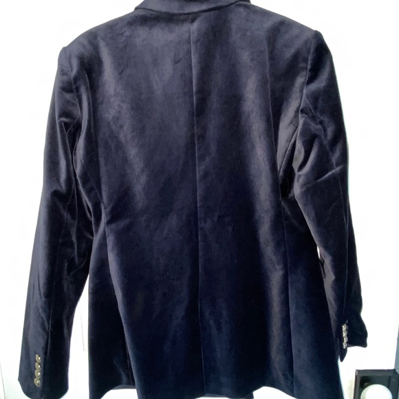 HOLIDAYS!! ANN TAYLOR Navy Velvet Tailored Crosby Blazer ~ 0P - Picture 5 of 8